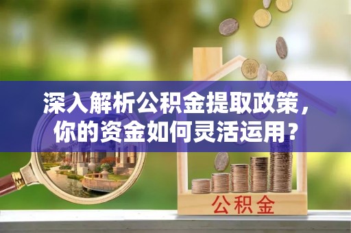 松桃深入解析公积金提取政策，你的资金如何灵活运用？