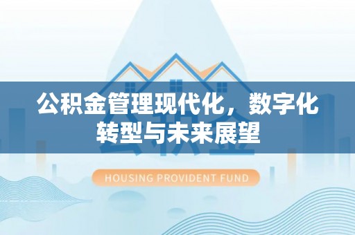 松桃公积金管理现代化，数字化转型与未来展望