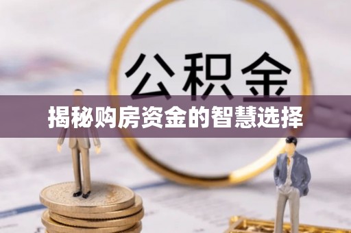 松桃揭秘购房资金的智慧选择