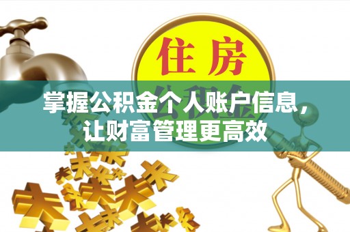 松桃掌握公积金个人账户信息，让财富管理更高效