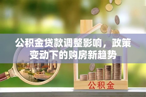 松桃公积金贷款调整影响，政策变动下的购房新趋势