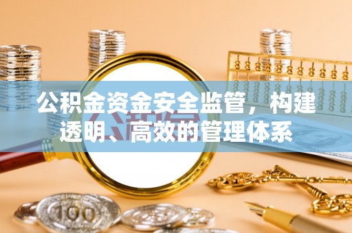 松桃公积金资金安全监管，构建透明、高效的管理体系