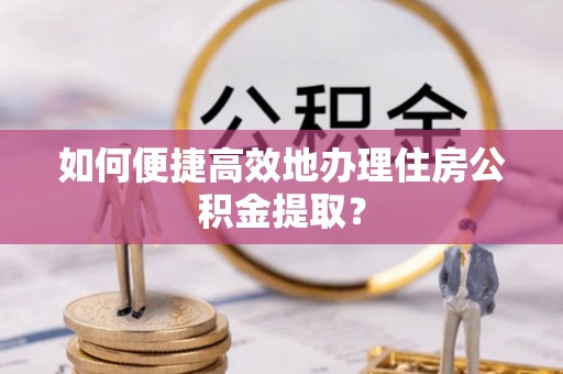 松桃如何便捷高效地办理住房公积金提取？